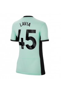 Chelsea Romeo Lavia #45 Jalkapallovaatteet Naisten Kolmaspaita 2023-24 Lyhythihainen